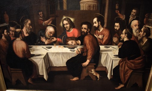 Last Supper - Late 16th century Hispano-Flemish Master - Paintings & Drawings Style Renaissance